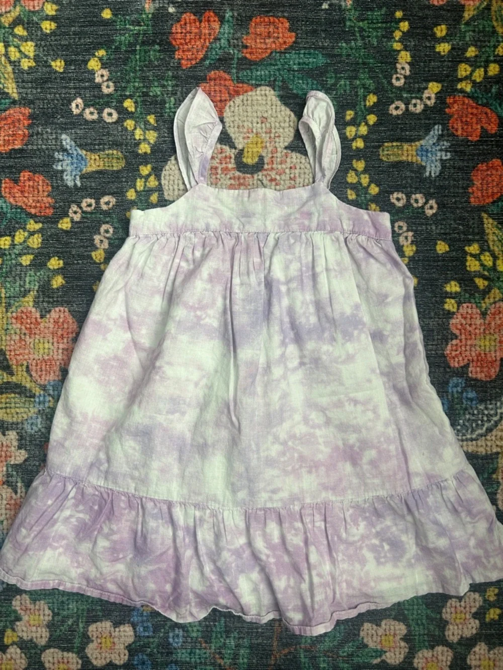 Gap Purple Tie Dye Ruffle Sundress, Size 3T